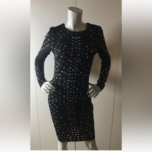 Wow Couture Gold Label Black Bodycon Slim Dress Size M